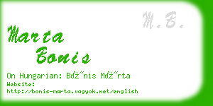 marta bonis business card